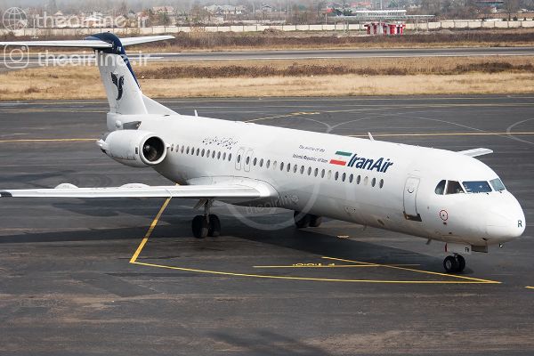 هواپیماهای مسافربری ایران Foker100 passenger aircraft